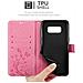 Custodia Compatibile Con Samsung Galaxy S8 Plus In Rosa Fiore - Coperchio Protettivo In Design Floreale Con Chiusura Magnetica, Funzione Stand E Slot Per Carte - Foto miniatura 8
