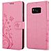 Custodia Compatibile Con Samsung Galaxy S8 Plus In Rosa Fiore - Coperchio Protettivo In Design Floreale Con Chiusura Magnetica, Funzione Stand E Slot Per Carte - Foto miniatura 10