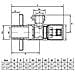 1/2"" X 3/8"" Inch Bsp Angolato Valvola Ceramica Cromato Quadrata Rubinetto Lavabo Connettore - Foto miniatura 2