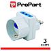 Adattatore 3pos 10a / schuko Spina10a Polybag - Foto miniatura 1