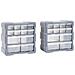 Mobili Contenitori Con 12 Cassetti 2 Pz 26,5x16x26 Cm - Foto miniatura 1