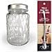 Tazza Mason Jar Con Copertura 37,5 Cl Diamante + Cannuccia In Acciaio Inox Con Filtro - Foto miniatura 1