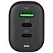 Caricabatterie Gan Usb-a E 2 Porte Usb-c Power Delivery 65w Ricarica Rapida Nero - Foto miniatura 2