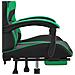 Sedia Da Gaming Con Poggiapiedi Nero E Verde In Similpelle - Foto miniatura 5