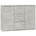 Credenza Grigio Cemento 91x29,5x65 Cm In Legno Multistrato - Foto miniatura 2