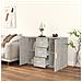 Credenza Grigio Cemento 91x29,5x65 Cm In Legno Multistrato - Foto miniatura 3