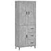 Credenza Grigio Cemento 69,5x34x180 Cm In Legno Multistrato - Foto miniatura 2