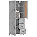 Credenza Grigio Cemento 69,5x34x180 Cm In Legno Multistrato - Foto miniatura 3