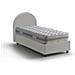 Letto Singolo Vittoria, Letto Contenitore Con Rivestimento In Ecopelle, 100% Made In Italy, Apertura Laterale, Con Materasso Cm 80x190 Incluso, Bianco - Foto miniatura 1