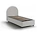 Letto Singolo Vittoria, Letto Contenitore Con Rivestimento In Ecopelle, 100% Made In Italy, Apertura Laterale, Con Materasso Cm 80x190 Incluso, Bianco - Foto miniatura 2