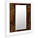 Mobile Bagno Specchio Led Rovere Fumo 40x12x45cm Multistrato - Foto miniatura 2