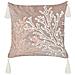 Set Di 2 Cuscini Mazzaella Velluto 45 X 45 Cm Tortora Trama Di Piante - Foto miniatura 4