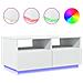 Tavolino Da Soggiorno Con Luci Led Bianco 90x49x40 Cm - Foto miniatura 1