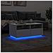 Tavolino Da Soggiorno Con Luci Led Bianco 90x49x40 Cm - Foto miniatura 9