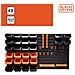 BLACK+DECKER Porta Attrezzi a Parete 43 Pz Organizer in Plastica Muro 98x23x43cm - Foto miniatura 2