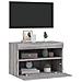 Mobile TV a Parete con Luci LED Grigio Sonoma 60x30x40 cm - Foto miniatura 2