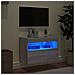 Mobile TV a Parete con Luci LED Grigio Sonoma 60x30x40 cm - Foto miniatura 3