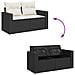 Set Divano Da Giardino 6 Pz Con Cuscini Nero In Polyrattan - Foto miniatura 9