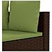 Lusso Casadino -  Set Divano Da Giardino 5 Pz Con Cuscini Marrone In Polyrattan - Foto miniatura 4