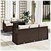Set di divani da giardino  6 pezzi con cuscini Rattan Poli Marrone, Divano da giardino  2 posti con cuscini Rattan Poli Marrone - Foto miniatura 2