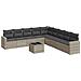 Set Divano Giardino 10 pz con Cuscini Grigio Chiaro Polyrattan - Foto miniatura 1
