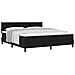Letto a Box Spring con Materasso Nero 180x200 cm Tessuto - Foto miniatura 1