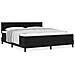 Letto a Box Spring con Materasso Nero 180x200 cm Tessuto - Foto miniatura 4
