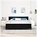 Letto a Box Spring con Materasso Nero 180x200 cm Tessuto - Foto miniatura 5