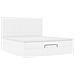 Struttura Letto Pouf con Materasso Bianco 180x200 cm Similpelle - Foto miniatura 7