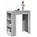 Tavolo Bar con Rastrelliera Grigio 95x47x103,5 cm Multistrato - Foto miniatura 2