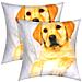 Set Di 2 Copricuscini 40x40 Cm Design Cane Da Pelliccia - Foto miniatura 4