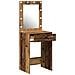 Tavolo da Trucco con Luci LED Legno Antico 50x41x135 cm - Foto miniatura 4
