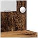 Tavolo da Trucco con Luci LED Legno Antico 50x41x135 cm - Foto miniatura 9