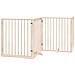 Cancello per Cani con Porta Pieghevole 4 Pannelli 320 cm Pioppo - Foto miniatura 1