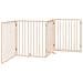 Cancello per Cani con Porta Pieghevole 4 Pannelli 320 cm Pioppo - Foto miniatura 6