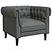 Poltrona Chesterfield Grigio scuro 78.5 x 74.5 x 74.5 cm - Foto miniatura 1