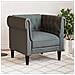 Poltrona Chesterfield Grigio scuro 78.5 x 74.5 x 74.5 cm - Foto miniatura 2