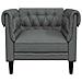 Poltrona Chesterfield Grigio scuro 78.5 x 74.5 x 74.5 cm - Foto miniatura 4