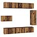 Set mobile TV 8 pcs Legno vecchio 30.5 x 30 x 90 cm - Foto miniatura 1