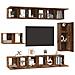 Set mobile TV 8 pcs Legno vecchio 30.5 x 30 x 90 cm - Foto miniatura 3