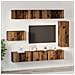 Set mobile TV 8 pcs Legno vecchio 30.5 x 30 x 90 cm - Foto miniatura 4