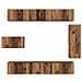 Set mobile TV 8 pcs Legno vecchio 30.5 x 30 x 90 cm - Foto miniatura 7
