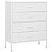 Cassettiera Bianca 80x35x101,5 Cm In Acciaio - Foto miniatura 1