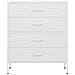 Cassettiera Bianca 80x35x101,5 Cm In Acciaio - Foto miniatura 2