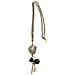Collana Lunga Meteoro Con Ciondolo In Cristallo Di Madreperla In Ottone Dorato - Foto miniatura 1