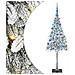 Albero di Natale con 300 LED Bianco 180 cm PE e Acciaio - Foto miniatura 1
