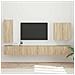 Set di Mobiletto da TV a Parete 6 pcs Rovere Sonoma - Foto miniatura 2