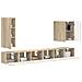 Set di Mobiletto da TV a Parete 6 pcs Rovere Sonoma - Foto miniatura 3