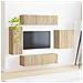 Set di Mobiletto da TV a Parete 6 pcs Rovere Sonoma - Foto miniatura 4