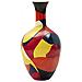Vaso Rubic Multicolor In Resina A Decoro Astratto 29x59 Cm - Foto miniatura 1